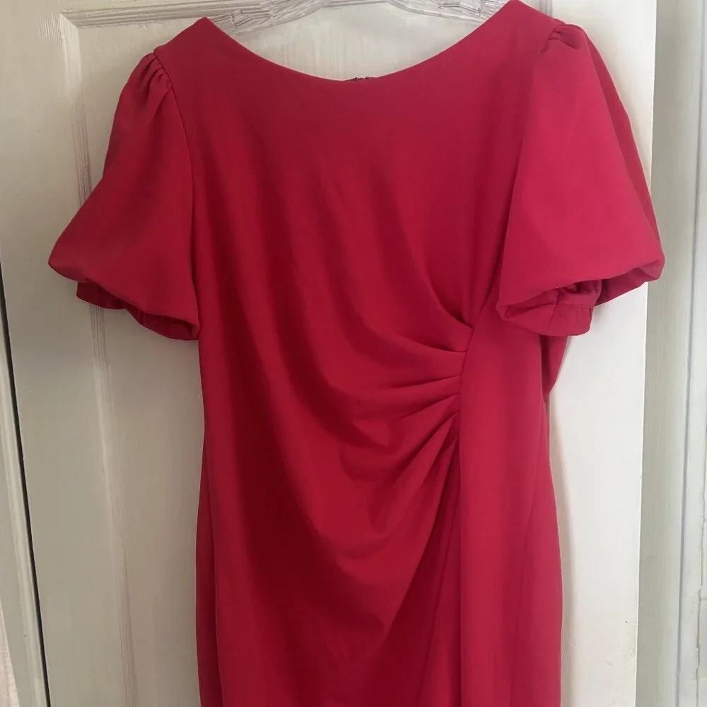 DKNY Women's Short Sleeve Side Ruched Dress, Sz 16, PreOwned - Picture 2 of 10
